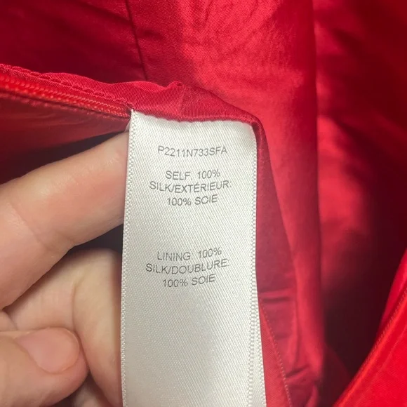 Carolina Herrera silk-faille column maxi gown size 4 women’s designer